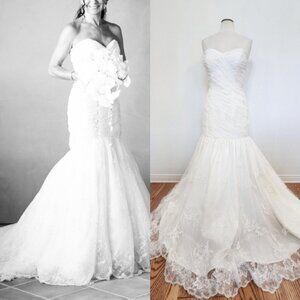 NWOT DaVinci Bridal White Lace Fit & Flare Wedding Dress